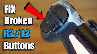 How to FIX BROKEN R2  L2 Buttons on PS4 CONTROLLER Button Replacement [upl. by Afinom977]