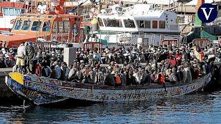 Elma Saiz ministra de Migraciones niega un colapso en la atención de migrantes en Canarias [upl. by Durwood429]