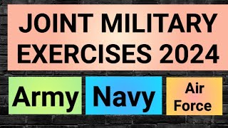 Joint Military Exercises 2024 Current Affairs 2024 ppsc psssb pcs ssccgl currentaffairs [upl. by Noreen]