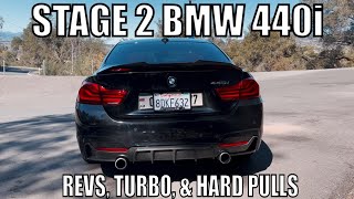 BMW 440i Stage 2 Straight Pipe RAW Exhaust amp Turbo Sounds [upl. by Joash]