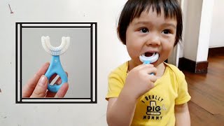 UShaped Toothbrush for Toddler REVIEW  Manual Type [upl. by Niboc]