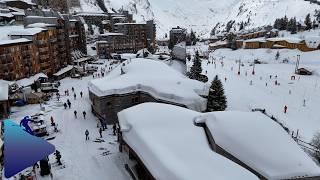 Skiing Avoriaz Main Street Promenade du Festival  Ski Resorts Video  4K [upl. by Burnight531]