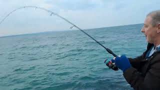 Hooked Up On A Big Australian Salmon While Breakwall Fishing On A Windy Afternoon 🎣 [upl. by Llewon]