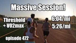 Massive Track Session Half Marathon 10K and 5K Race Efforts marathon running marathontraining [upl. by Shurlock169]