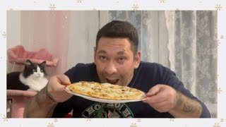 MANGIO CON ELEGANZA UNA PIZZA DELIZIOSA AI FUNGHI EATING SHOW MUKBANGMAS ITA [upl. by Hilliard]