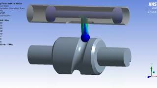 Transient Structural Analysis of Cylindrical Cam and Follower Motion [upl. by Seligmann]