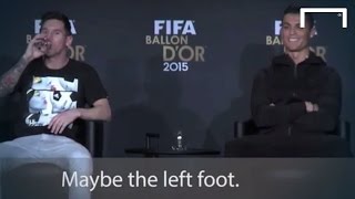 Ronaldo admits he wants Messi left foot [upl. by Naryt494]