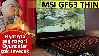 Fiyatıyla şaşırtan gelişmiş oyuncu dizüstü bilgisayarı  MSI GF63 Thin inceleme [upl. by Attenna]