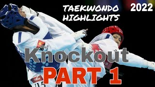 New 2022 Top 10 taekwondo knockout kicks  KO kick  Taekwondo highlights WTF part 1  taekwondo [upl. by Dang]