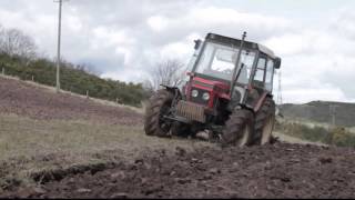 ZETOR 7745 TURBO TRACTOR WITH KRONE PLOUGH [upl. by Shell]