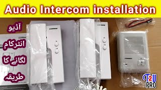 How to install door phone audio intercom with two receiver commax brand [upl. by Behn276]