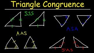 Triangle Congruence Theorems Two Column Proofs SSS SAS ASA AAS Postulates Geometry Problems [upl. by Wehner]