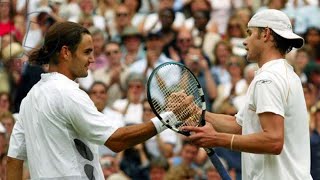 Roger Federer vs Andy Roddick 2003 Wimbledon SF Highlights [upl. by Kooima726]