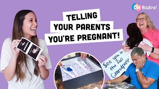 Surprise Pregnancy Announcement Ideas To Parents [upl. by Ahsiekyt685]