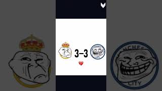 Etihad Stadium could not stop Madrid😱 short viral trollface [upl. by Ramas]