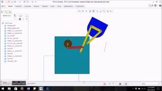 Four Bar Mechanism with Dyad Animation in Creo [upl. by Rawna]