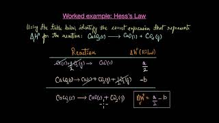 Worked example Hesss law  Thermodynamics  Chemistry  Khan Academy [upl. by Thagard]