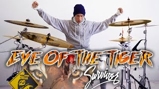 EYE OF THE TIGER  Survivor  Drum Cover MOVIE [upl. by Isahella]