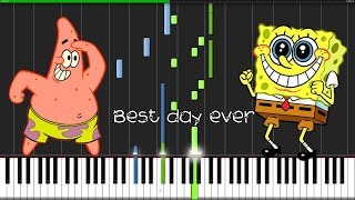 Sponge Bob  Best day ever  piano tutorial [upl. by Merv]