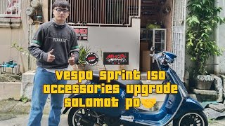 Vespa sprint 150 accessories upgrade sold and installed🤝viralvideo muffler motorcycle [upl. by Anzovin]