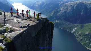 Amazing basejumpers at Kjerag  Spectacular Norway [upl. by Schaab]