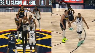 RUDY GOBERT COULDNT STOP LAUGHING AFTER NIKOLA JOKIC DID THIS TO HIM LOL [upl. by Weinstock]