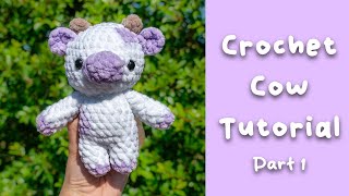 Crochet Cow Tutorial  Free Amigurumi Pattern How to Part 1 [upl. by Hachmin]