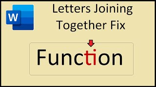 Why Are Letters Joining Together in Word Ligatures Fix [upl. by Dugald]