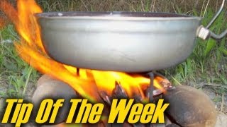 Tent Stake Stove amp Campfire Grill  quotTip Of The Weekquot E22 [upl. by Ettenwahs464]