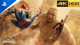 SpiderMan vs Sandman Epic Boss Fight 4K UHD 60fps HDR [upl. by Kelwin934]