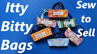 DIY Itty Bitty Bags Sew to Sell Tiny Coin Purse Key Holder Golf Balls Jelly Roll Binding Scraps [upl. by Zenda138]