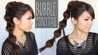 Bubble Ponytail Hairstyle  Medium to Long Hair Tutorial [upl. by Carley]