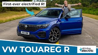 New 2021 Volkswagen Touareg R plugin hybrid SUV review – DrivingElectric [upl. by Doubler]