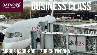 Qatar Airways Business Class Airbus A350900  Zurich to Doha [upl. by Agnizn]