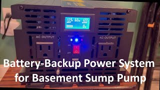 Sump pump batterybackup power installation for basement sump pump [upl. by Ydisac]