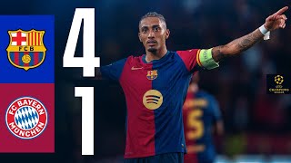 HIGHLIGHTS  FC BARCELONA 4 vs 1 BAYERN MUNICH  UEFA CHAMPIONS LEAGUE 202425 [upl. by Nuhsyar316]