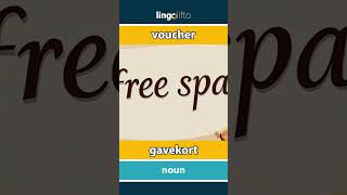 🇬🇧🇩🇰 voucher  gavekort  vocabulary builder  learn English  Lad os lære engelsk [upl. by Gnot]