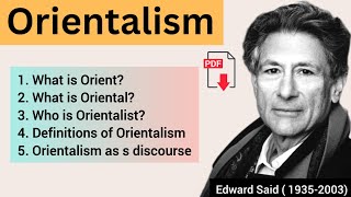 Orientalism by Edward Said  Orient  Oriental  Orientalist  Explained in Urdu amp Hindi [upl. by Peednas]