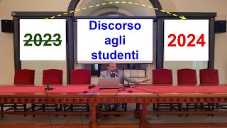 Chiarelli discorso in diretta agli studenti sul 2023 e sulle prospettive del 2024 31122023 [upl. by Nydia]