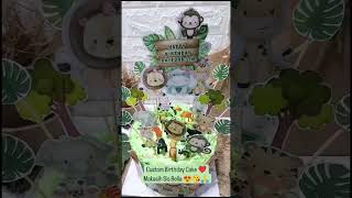 Custom Birthday Cake Tema The Jungle cake elsa birthdaycake disney frozen sanrio kuromi cute [upl. by Aglo]