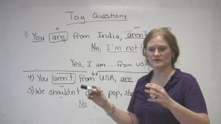 English Grammar  Tag Questions [upl. by Basia215]