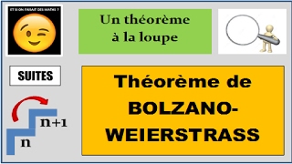 SUITES  Théorème de BOLZANOWEIERSTRASS [upl. by Norabal]