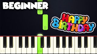 Happy Birthday To You  BEGINNER PIANO TUTORIAL  SHEET MUSIC by Betacustic [upl. by Kceb]