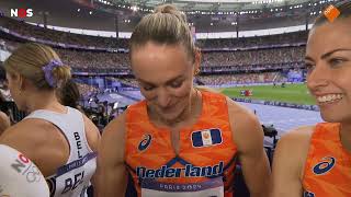 Lieke Klaver and Team Netherlands 🇳🇱 Interview on Dutch TV after the Olympic Games Heats 4x400m [upl. by Rollecnahc439]