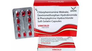 VINCOLD Capsule Chlorpheniramine Maleate ASVINS Dextromethorphan Hydrobromide amp Phenylephrine [upl. by Ydnat]