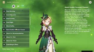 EMILIE ALL VOICE LINES ENGLISH [upl. by Ayana]