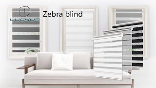 Installation Video of LUCKUP Horizontal Dual Roller Zebra Blinds [upl. by Oiratno]