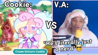 The Cookie 🆚️ The voice actor🦄🧐 Cream Unicorn [upl. by Ogu]