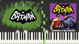 Batman 1966 TV series  Theme  Synthesia  Piano Tutorial  Cover OST [upl. by Atirb]