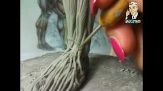 How To Sculpt Ecorche Hercules  Part 24 foot Muscles [upl. by Annhej265]